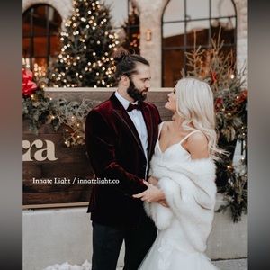 Pure Ivory Faux Fur Bridal/Event Wrap